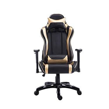 Imagem de Computador com encosto alto com função livre ergonômico corrida escritório altura ajustável mesa jogos com apoio de cabeça e suporte lombar fi