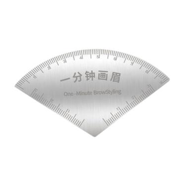 Imagem de MotiveTech Régua para Desenho Rápido de Sobrancelhas, Formas, Profissional Reutilizável, aço Inoxidável, Leve, para Iniciantes, Ferramenta de Mapeamento, Estênci