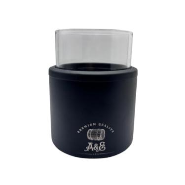 Imagem de Ali & Elis Copo de uísque A&E com manga inoxidável, 340 g (preto)