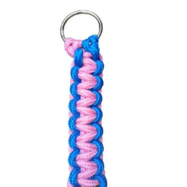 Imagem de Guia para Cachorros，Guia UnexíVel Resistente à Ferrugem e DuráVel e AnéIs de Ferro Niquelado，Adequado para Beagles e RaçAs de MéDio a Grande Porte(ROSA/AZUL,150 cm)