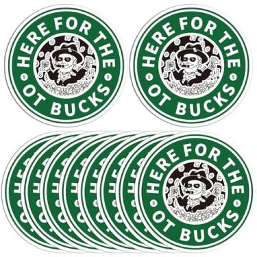 Imagem de 10 peças Here for The OT Bucks, adesivos engraçados para capacetes de 5 cm, adesivo de meme de trabalho criativo para adultos, à prova d'água, decalque de para-choque para Kindle, capacete, caixa de