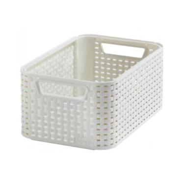 Imagem de Cesto Organizador 6 Litros Style Curver Branco Keter, BRANCO, UNICO