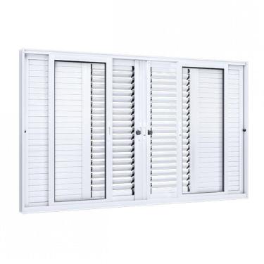 Imagem de Janela de Correr Alumínio 6 Folhas Lucasa Eccellente  120cmx200cm Branco