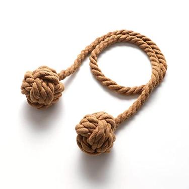 Imagem de suportes de cortina Alça de cortina de bola dupla bola de amarração de alça de cortina, Curry, 2 PCS