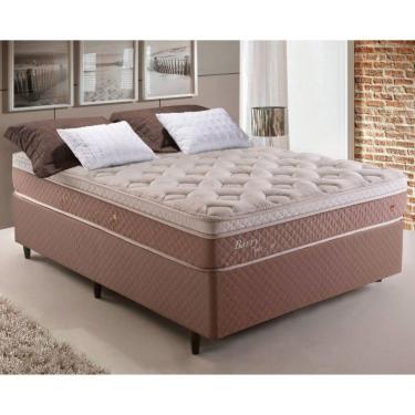 Imagem de Conjunto Cama Box Colchão Casal Molas Maxspring 138x88x25cm Barry Herval Bege