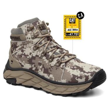 Imagem de Bota Coturno Masculina Cat prime Segurança Em Couro Legitomo Com C.A -