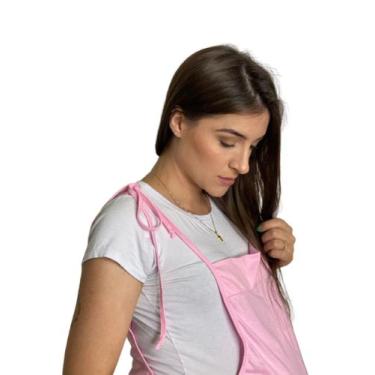 Imagem de Kit 2 jardineiras / macacão gestante ou pós parto - DOCE MAMÃE, Rosa, 