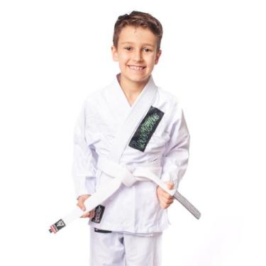 Imagem de Kimono Jiu Jitsu Infantil Sarja Branco - Kimonos Invi, M0