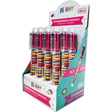 Imagem de Caneta Esferográfica BE Nice Troca Automática - 6 Cores Retrátil com P