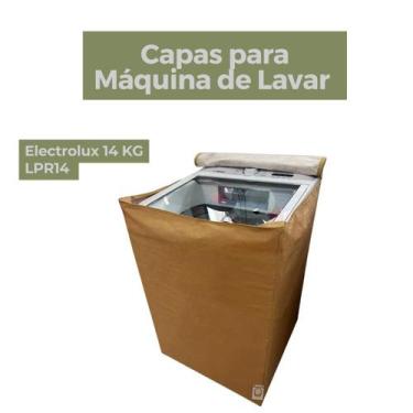 Imagem de Capa lavadora electrolux 14kg lpr14 impermeável flex - Capas Flex, Beg