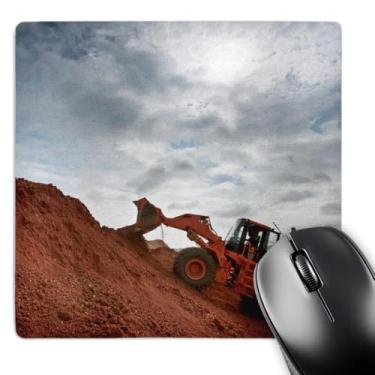 Imagem de Mouse pad com acabamento fosco 3D Rose"Bulldozer On Construction Site Angola Luanda Bay." - 20,32 x 20,32 cm - mp_205609_1