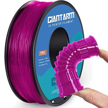 Imagem de GIANTARM Filamento TPU 1,75 mm Flexível Macio Impressora 3D Consumíveis Rosa, 95A 1kg Carretel (1 kg), Precisão dimensional +/- 0,05 mm