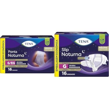 Imagem de Kit Tena Pants Noturna G/EG 16 Unidades + Tena Slip Noturna G 16 Unidades