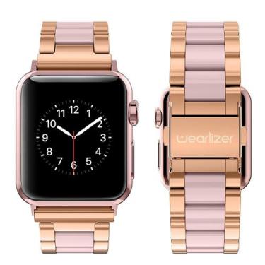 Imagem de Pulseira de Relógio Wearlizer em Aço Inoxidável para Apple Watch 42mm/
