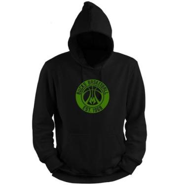 Imagem de Blusa Moletom Capuz Basquete Bucks Retro Basketball - Loja White Mamba