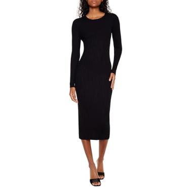 Imagem de Forever 21 Vestido feminino midi colado ao corpo, Preto, P