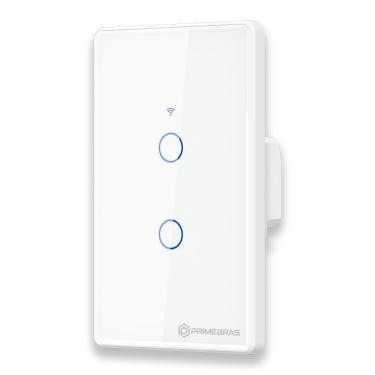 Imagem de Interruptor Inteligente 2 Botões Primebras Branco 110V 220V