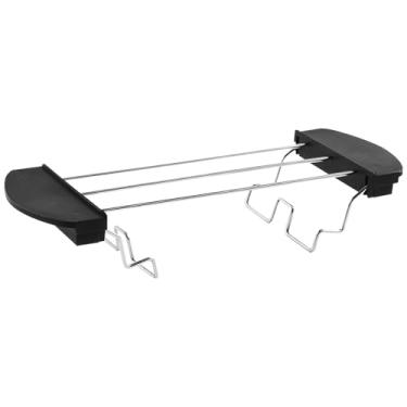 Imagem de Torradeira de aço inoxidável para aquecimento de torradeira de aço inoxidável, suporte dobrável para torradas com alça, suporte para torradas antiqueimaduras para torradeira com 2 fatias