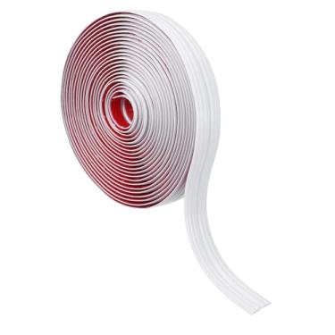 Imagem de PATIKIL Protetor de canto de parede 4,1 cm x 33 pés, protetor de borda de canto de parede autoadesivo flexível acabamento de moldagem de canto interno e externo para bancada de teto, branco