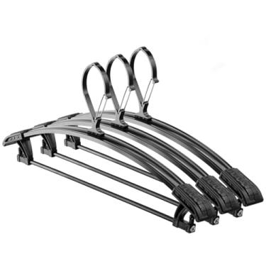 Imagem de Cabides padrão 3 peças cabides de liga de alumínio cabides de roupas antiderrapantes para secagem cabides de terno para varanda pátio economia de espaço (cor: dourado) (tamanho único)