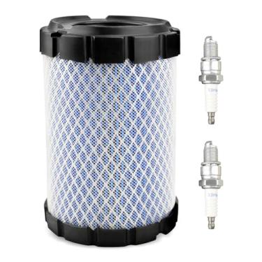 Imagem de Filtro de ar 11013-0807 com 2 velas de ignição para Kawasaki FT691V, FT730V, FT730, FT651V filtro de ar retardador de chamas do motor de 4 tempos