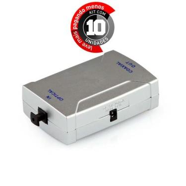 Imagem de Kit 10 Conversor Óptico para Coaxial - CIRILO CABOS