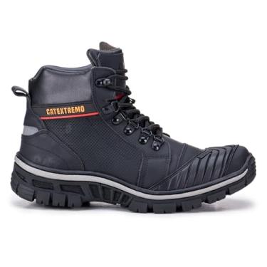 Imagem de Bota Motociclista em Couro Com C.A e Proteção de Marcha (Preto, Padrão, BR, Adulto, Numérico, 39)