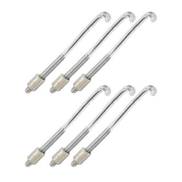 Imagem de Kit 6 Garra Afinação Percussão 10Cm Cromo Com Porca Torelli