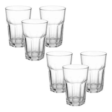 Imagem de Kit 3 Copos Vidro Trevi Água Suco Refrigerante Cerveja Long Drink Luxo Transparente Resistente Jogo Mesa Bar