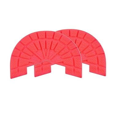 Imagem de 1 par de protetores de sola de sapato para tênis tamanho 7-8 autoadesivo antiderrapante para reparo de placas de calcanhar para homens e mulheres, vermelho, Multicor