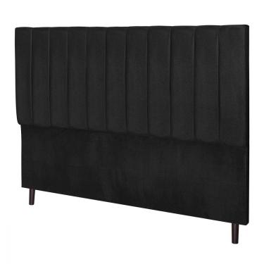 Imagem de Cabeceira Casal Jbe Leblon Bege144cm Cama Box 138cm Preto