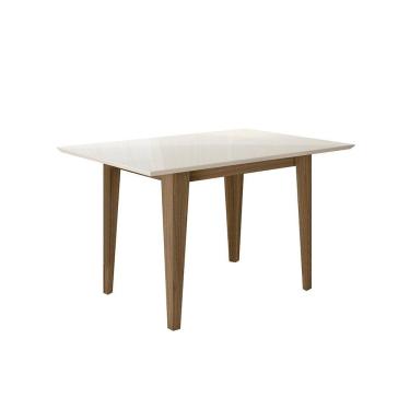 Imagem de Mesa de Jantar 4 Lugares Tampo com Vidro Cairo Carvalho Off-White
