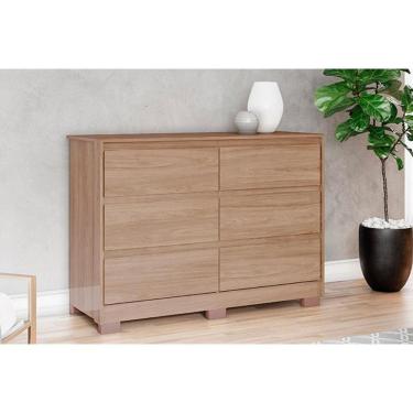 Imagem de Cômoda De Quarto Ravenna C- 6 Gavetas Jequitibá Brilho - Henn