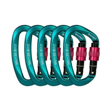 Imagem de Mosquetão De Escalada Com Trava De Rosca De Alta Resistência 25KN Para