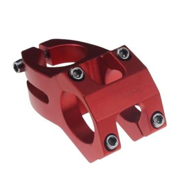 Imagem de Mesa de guidão para bicicleta, acessórios para mountain bike, 25,4 mm, liga de alumínio, 35 mm, para MTB, BMX, ciclismo e bicicletas dobráveis.(Red)
