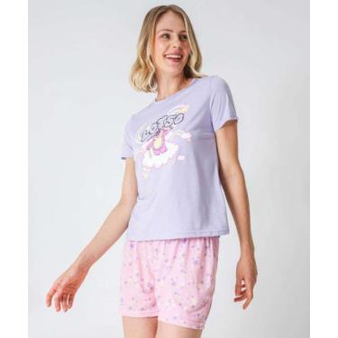 Imagem de Pijama Feminino Estampa Lotso Divertidamente Disney-72038, Roxo, M
