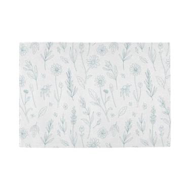 Imagem de Burbuja Jogo americano de flores, conjunto de 4 tapetes de mesa laváveis antiderrapantes, resistentes ao calor, para cozinha, mesa de jantar, ambientes internos e externos