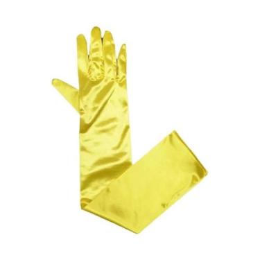 Imagem de Luvas Longas De Cetim Multicoloridas De 55CM Para Mulheres, Acessórios
