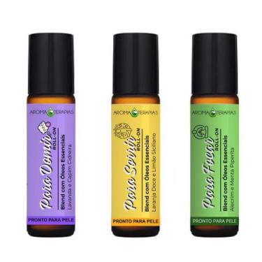 Imagem de Kit Roll-On Essencial das Sensações  Foco, Sorriso e Sono - Aroma E Te
