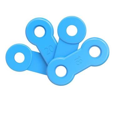 Imagem de Protetor Bucal UCUNEZ 50 Tiras Elásticas Azuis 16mm