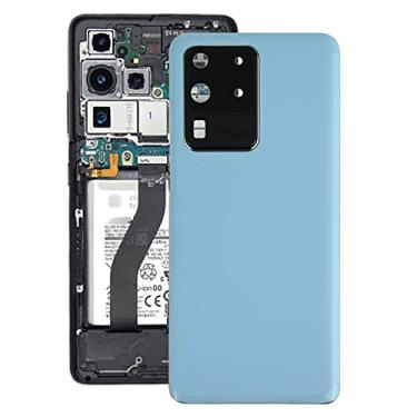 Imagem de HONGYAN Peças de substituição de telefone celular Tampa traseira da bateria com a tampa da lente da câmera para Samsung Galaxy S20 Ultra Acessórios telefônicos