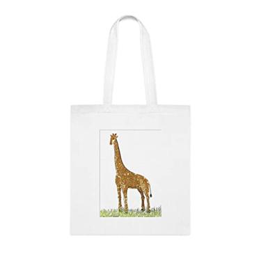 Imagem de Sacola de girafa, presente de amante de girafa, bolsa de ombro de girafa, bolsas reutilizáveis de girafa, ideia de presente de cesta de natal de aniversário, presente para ela, presente