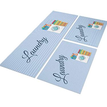 Imagem de Tapete de Lavanderia Clean Laundry 120x40 + 2 Capachos 60x40