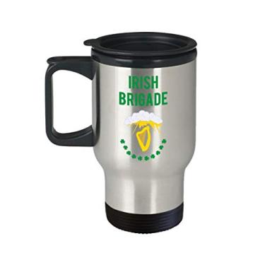 Imagem de Caneca de viagem Irish Brigade – Caneca de chá divertido com isolamento de café de cacau quente – ideia de