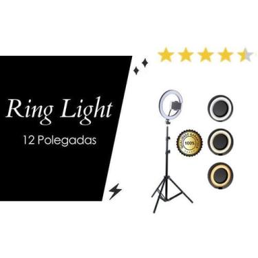 Imagem de Kit Completo Ring Light 30 Cm 12 Polegadas Com Tripé Youtuber Selfie +