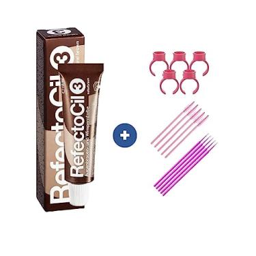 Imagem de Tinta Para Sobrancelhas Refectocil Castanho Natural N° 3 15ml + Acessórios