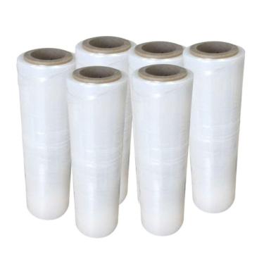 Imagem de Bobina Filme Stretch Transparente Manual 50Cm 24Kg Kit 6 Bob