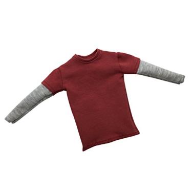 Imagem de VAKUUM Camiseta Escala 1/6 Roupa para 30.5 cm HT PH Masculino Figura de Ação Acessório de Brinquedo Corporal - Vermelho (Cor: Vermelho)