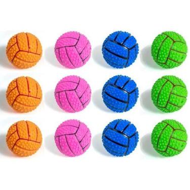 Imagem de Kit 12 Bolas Esporte Pet Cães Gatos Cachorros Preço Atacado - Bacon Bo