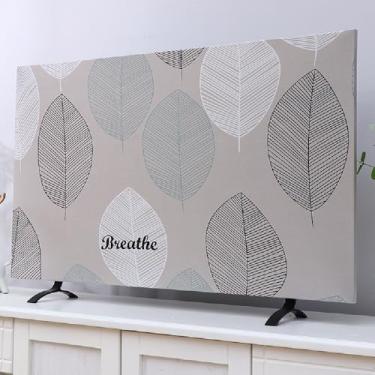 Imagem de WMLTZFUS Capa protetora contra poeira para TV de mesa, protetor de tela de TV interno à prova de poeira para televisões montadas em suporte, capa de TV para quarto, sala de estar, decoração de casa,